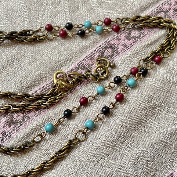 Art Nouveau style Bronze Filigree Cage Pendant Necklace - Picture 5 of 5